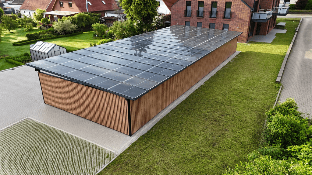 PV-Carport Rueckseite